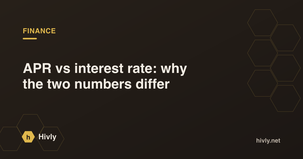 APR vs interest rate: why the two numbers differ