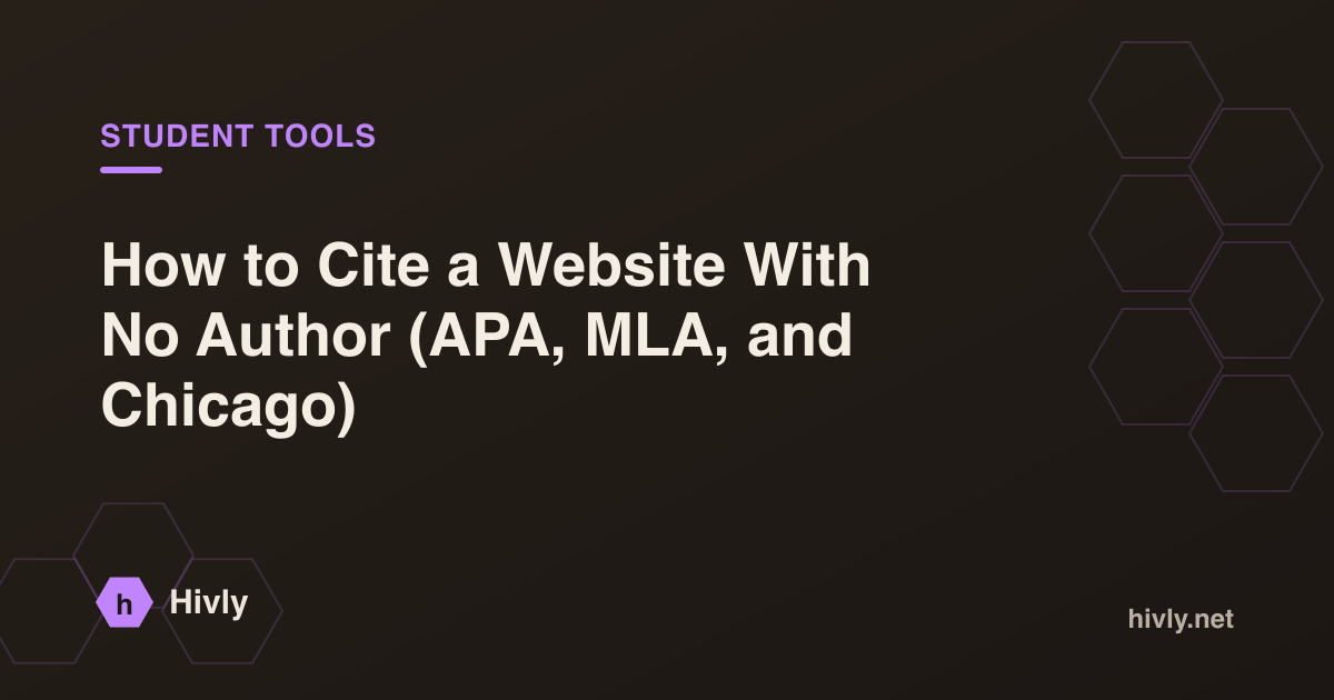 How to Cite a Website With No Author (APA, MLA, and Chicago)