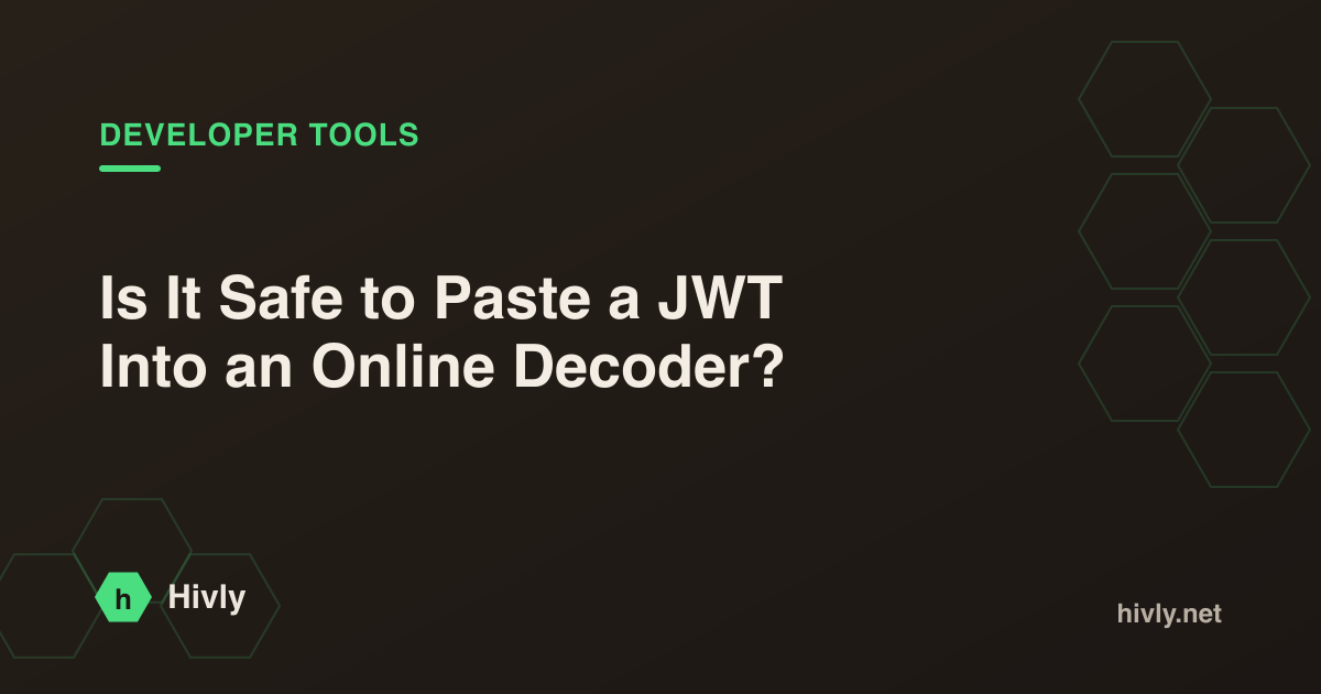 Is It Safe to Paste a JWT Into an Online Decoder?