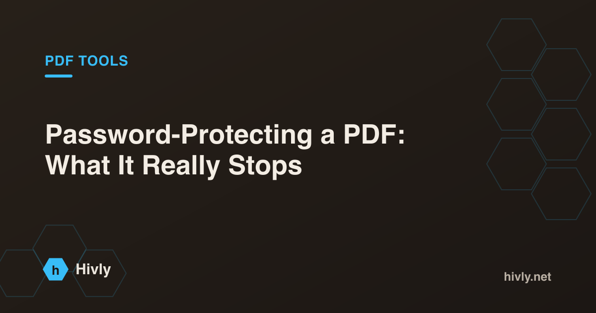 Password-Protecting a PDF: What It Really Stops