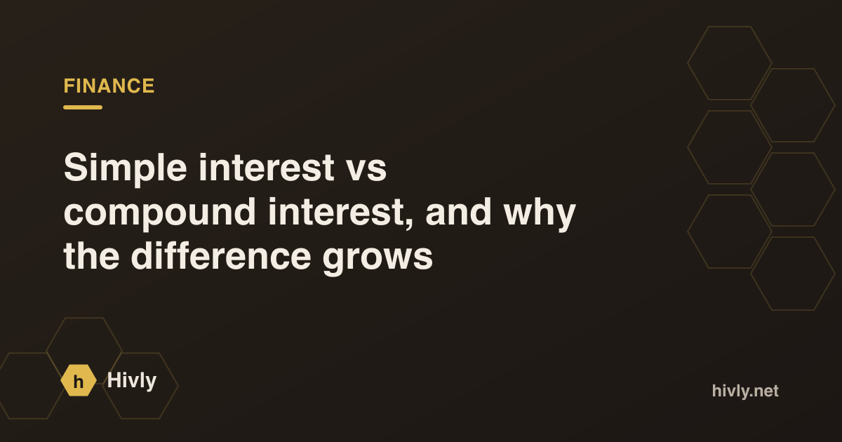 Simple interest vs compound interest, and why the difference grows