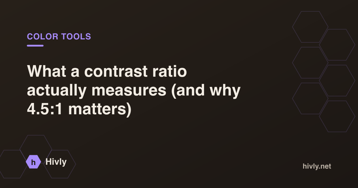 What a contrast ratio actually measures (and why 4.5:1 matters)