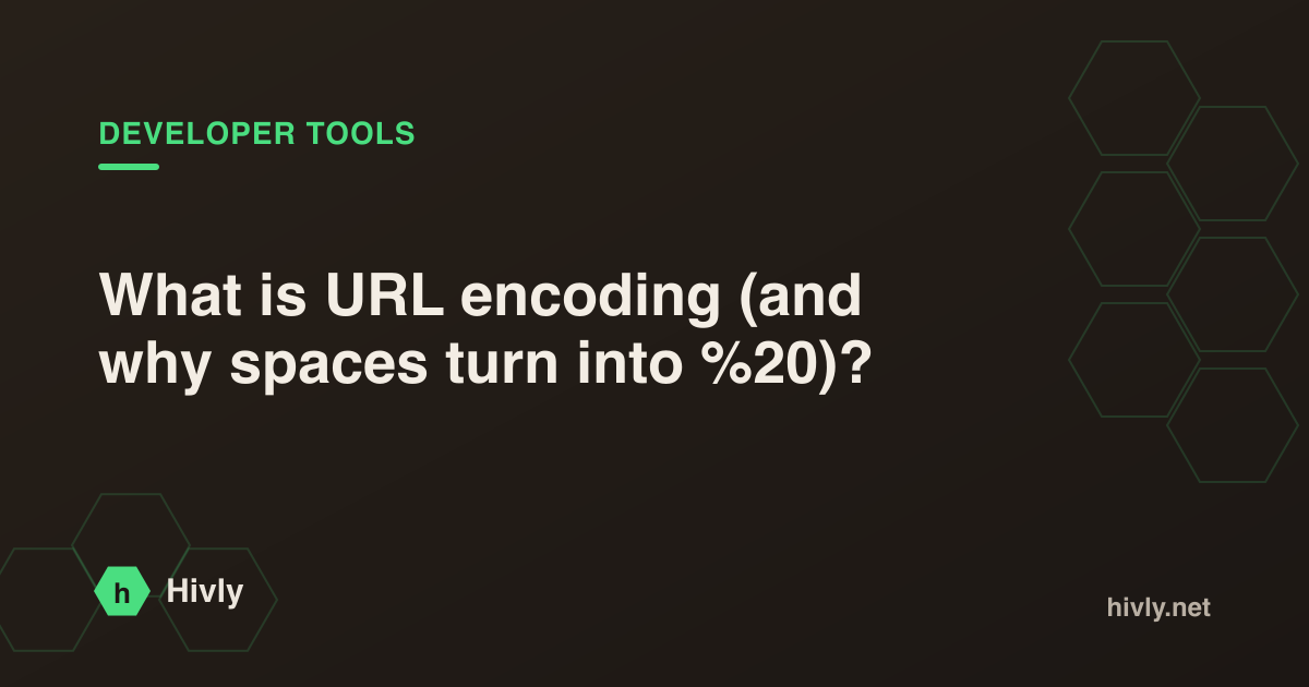 What is URL encoding (and why spaces turn into %20)?